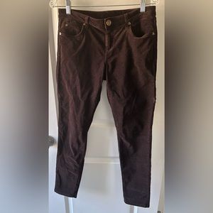 KUT Skinny Corduroy Pants Dark Brown Petite 4P